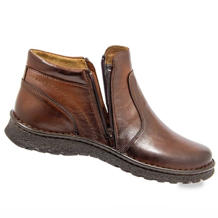 Trzewiki męskie BUTY ocieplane skóra POLSKIE szerokie haluksy 128