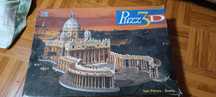 Puzzle 3D, taj mahal, tower bridge, catedral