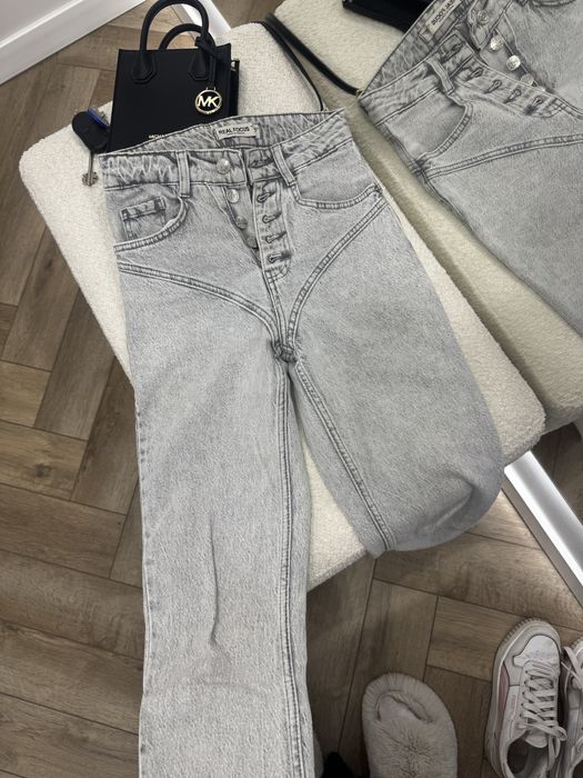 Джинси мом сірі xs