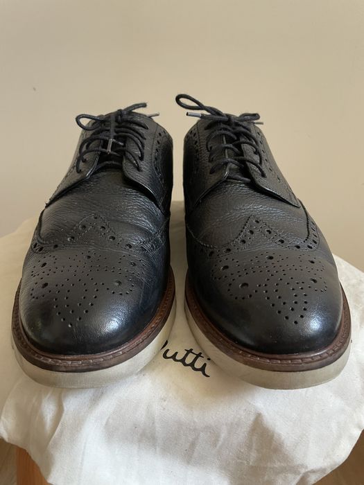 Czarne skórzane klasyczne butt Massimo Dutti 45 + woreczek