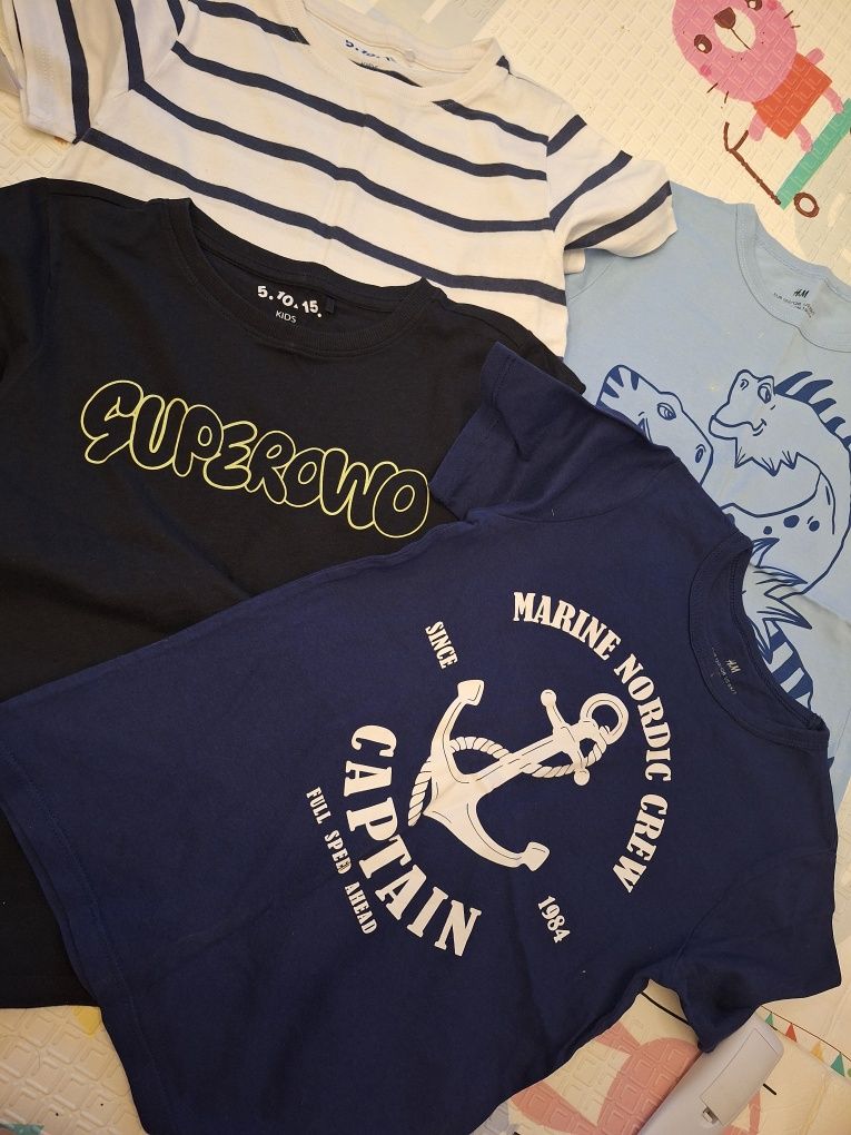 T-shirt koszulki 122-128 h&m cocodrillo 5.10.15 pepco