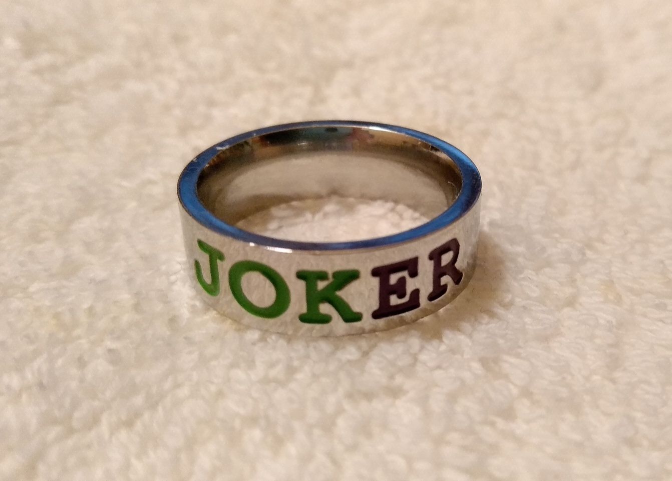 Кольцо "Joker" (нержавеющая сталь). Suicide squad. Отряд самоубийц