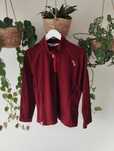Cienka bluza polarowa bordowa, burgundowa, z krótkim suwakiem r. 40/42