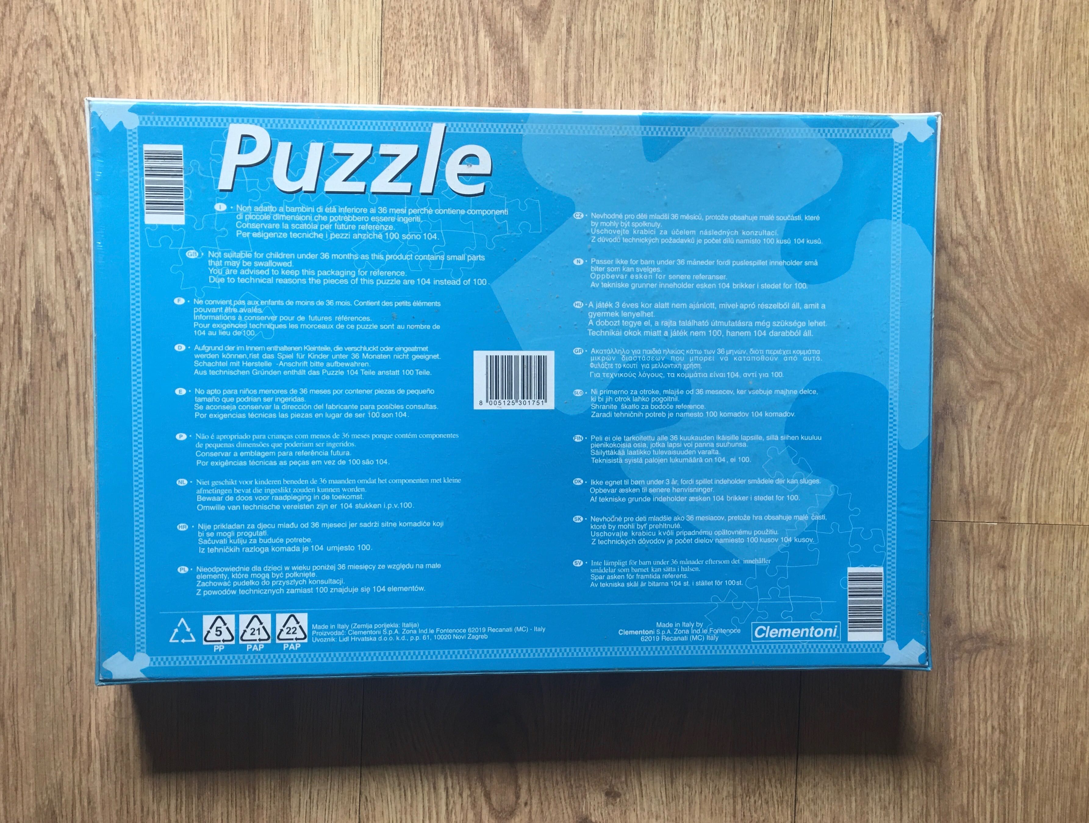 Puzzle 100 peças - Clementoni (novo)
