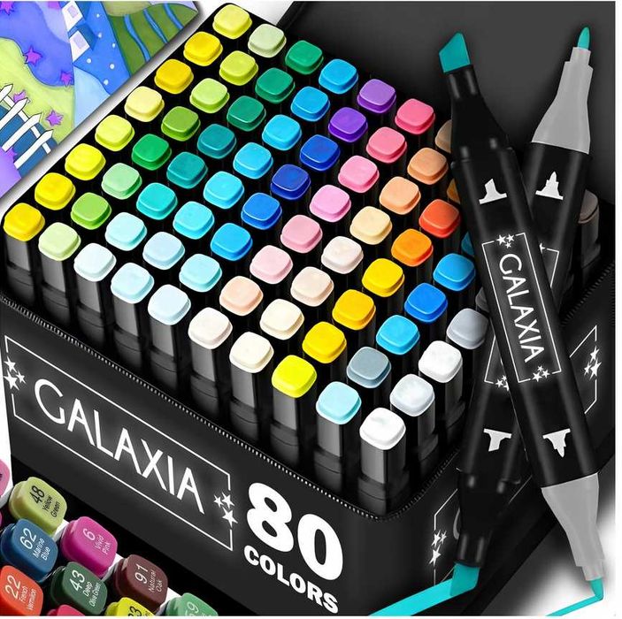 Zestaw Flamastrów 80Szt + Torba GRATIS !!!