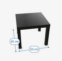 Stolik Lack 55x55 czarno brązowy 2 szt. nowy