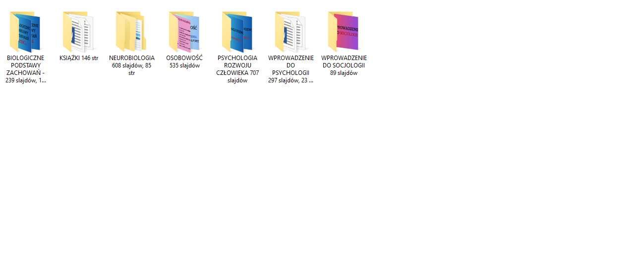 PSYCHOLOGIA Notatki Studia 1 rok, 2475 slajdów!