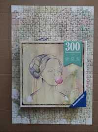 Kompletne stan idealny puzzle Bubble Gum Lady, Ravensburger, 300 elem.