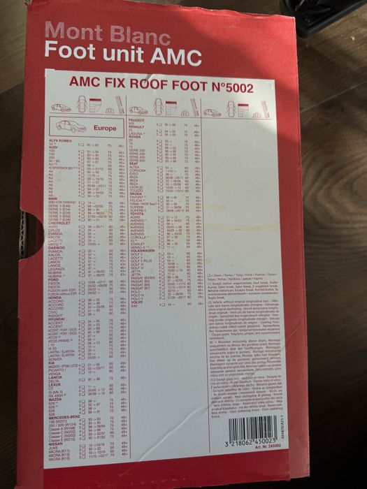 Belki dachowe bagażnik MontBlanc 5002 Audi A4 , BMW VW