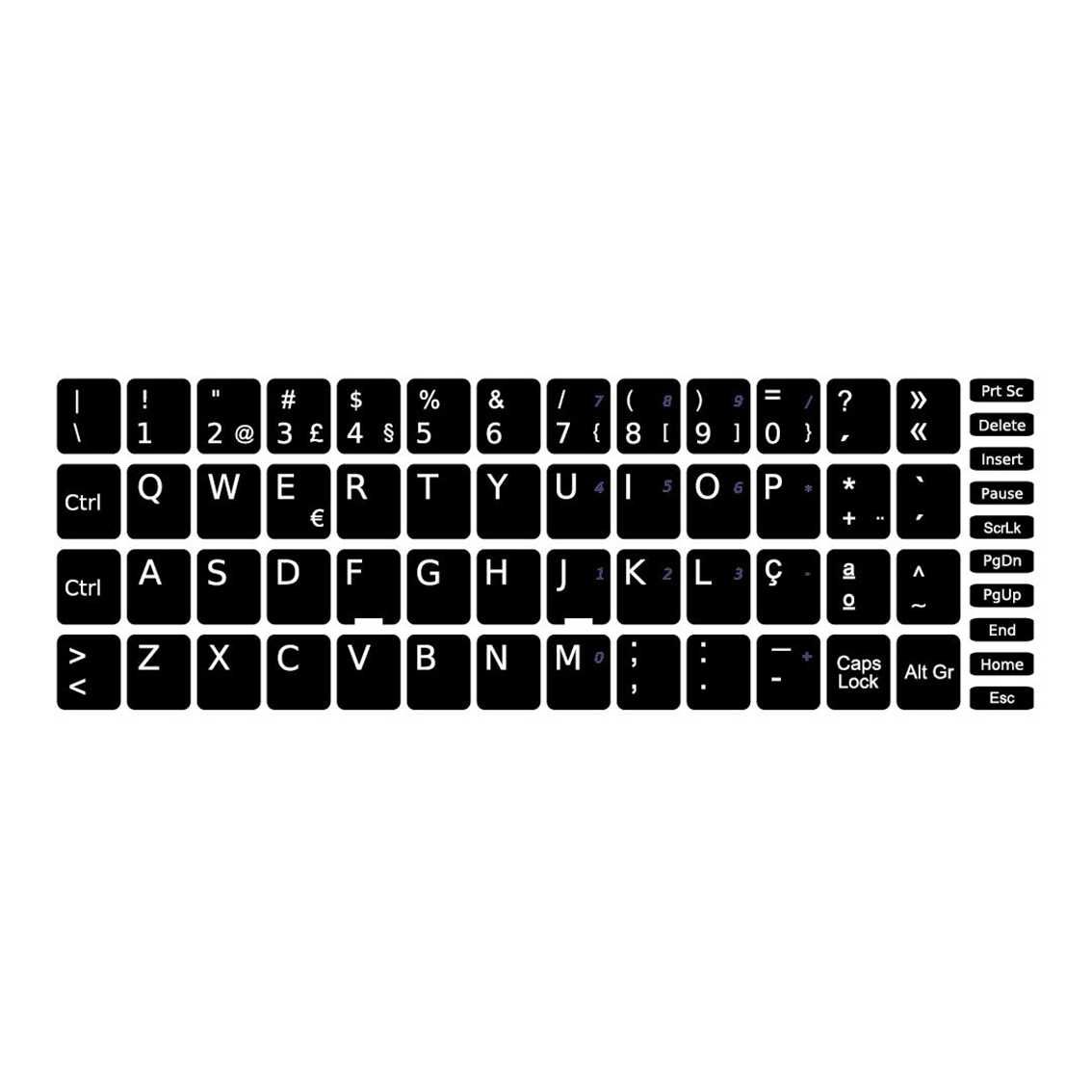 Autocolantes Teclado PT (Vinil Alta Qualidade) 13x13mm