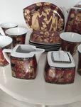 Fathi Mahmou, przepiękny srerwis  pełny 16-czesciowy porcelana