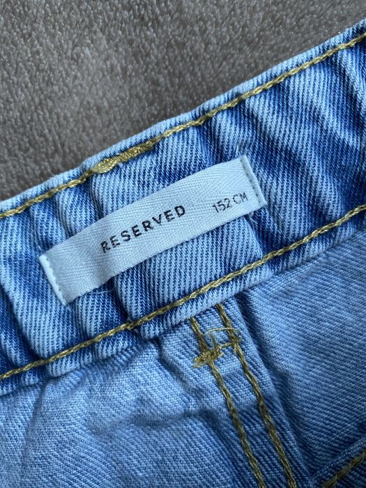 Spodnie dzwony szerokie szarpane nogawki Reserved 152cm jeansy