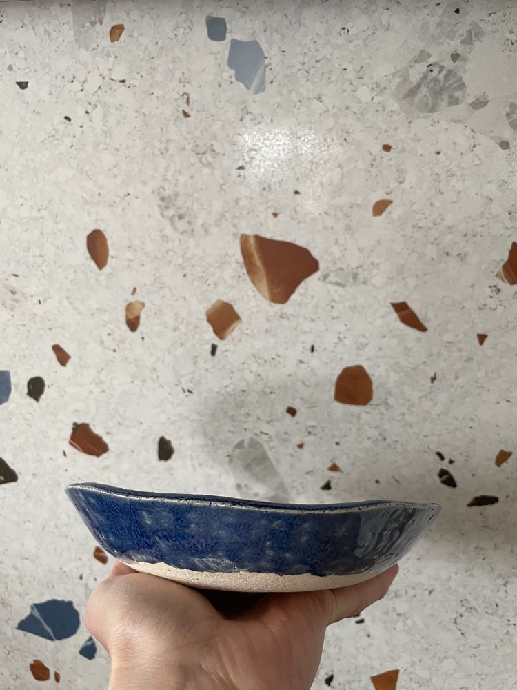 Miseczka miska ceramiczna ręcznie robiona niebieska