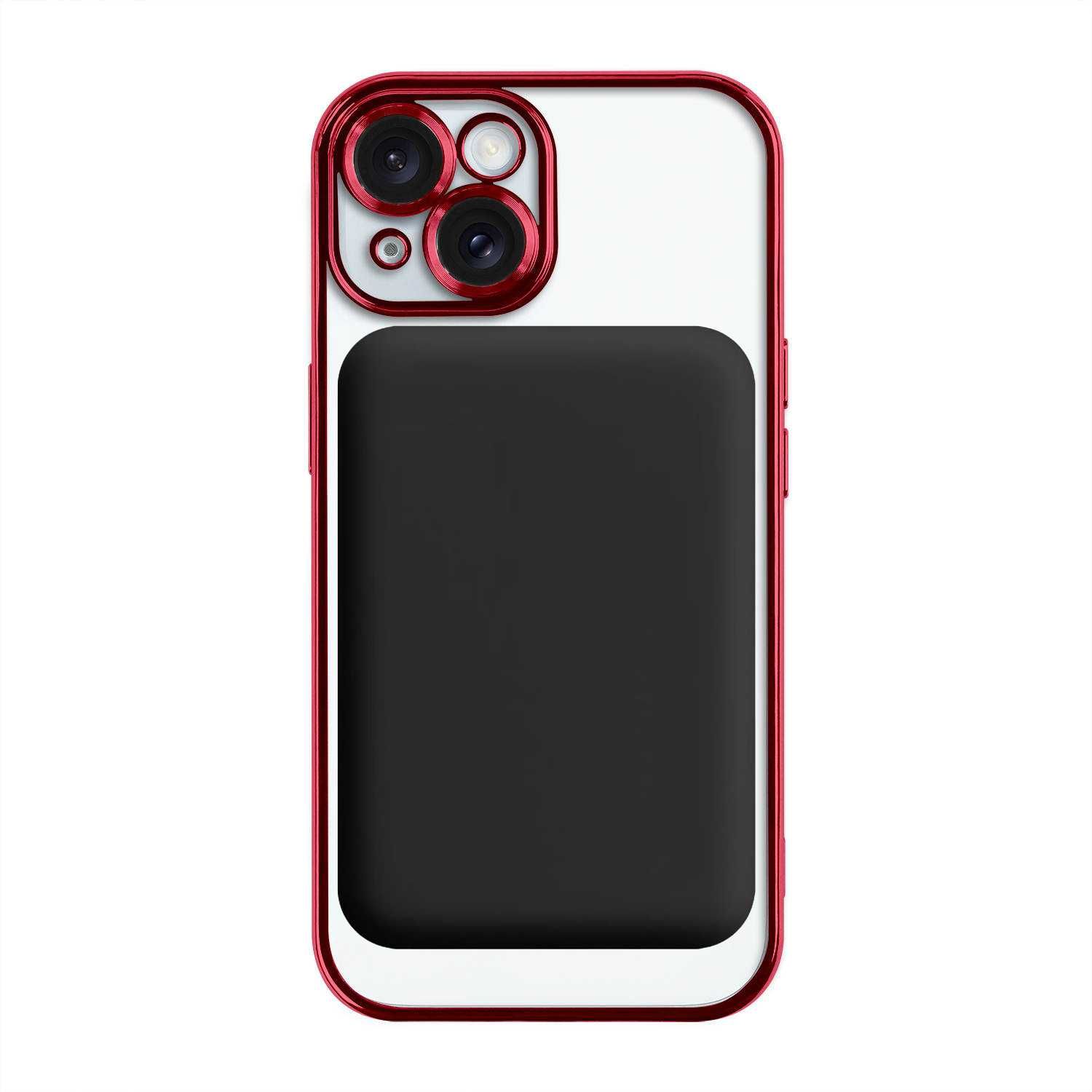 Plecki Silikonowe Etui Iphone 13/14/15Plus Pro Max Magsafe Czerwone