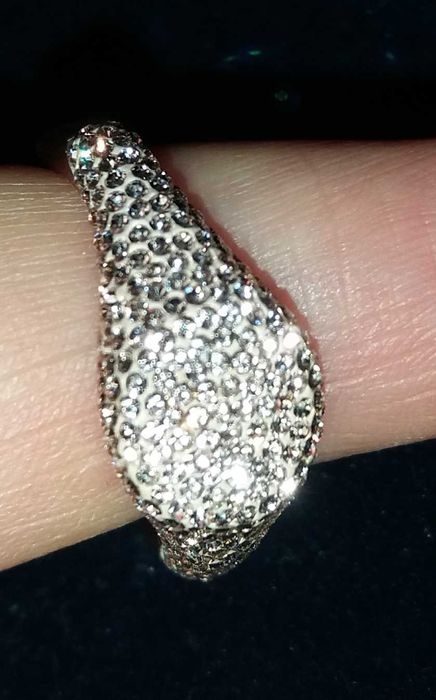 Swarovski Кольцо Розовое Золото с Кристаллами Сваровски. Колечко