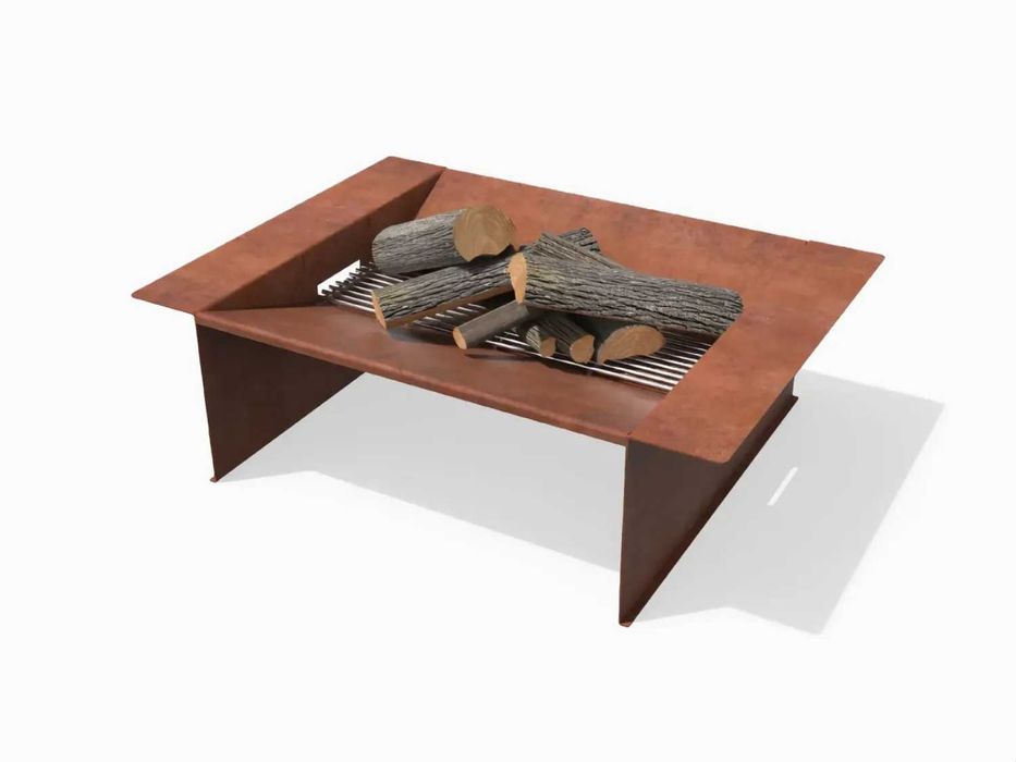 Braseiros + Cadeiras em Aço Corten - Conjunto Zig