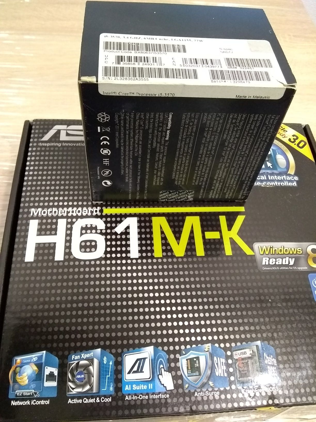 Материнська плата Asus s1155