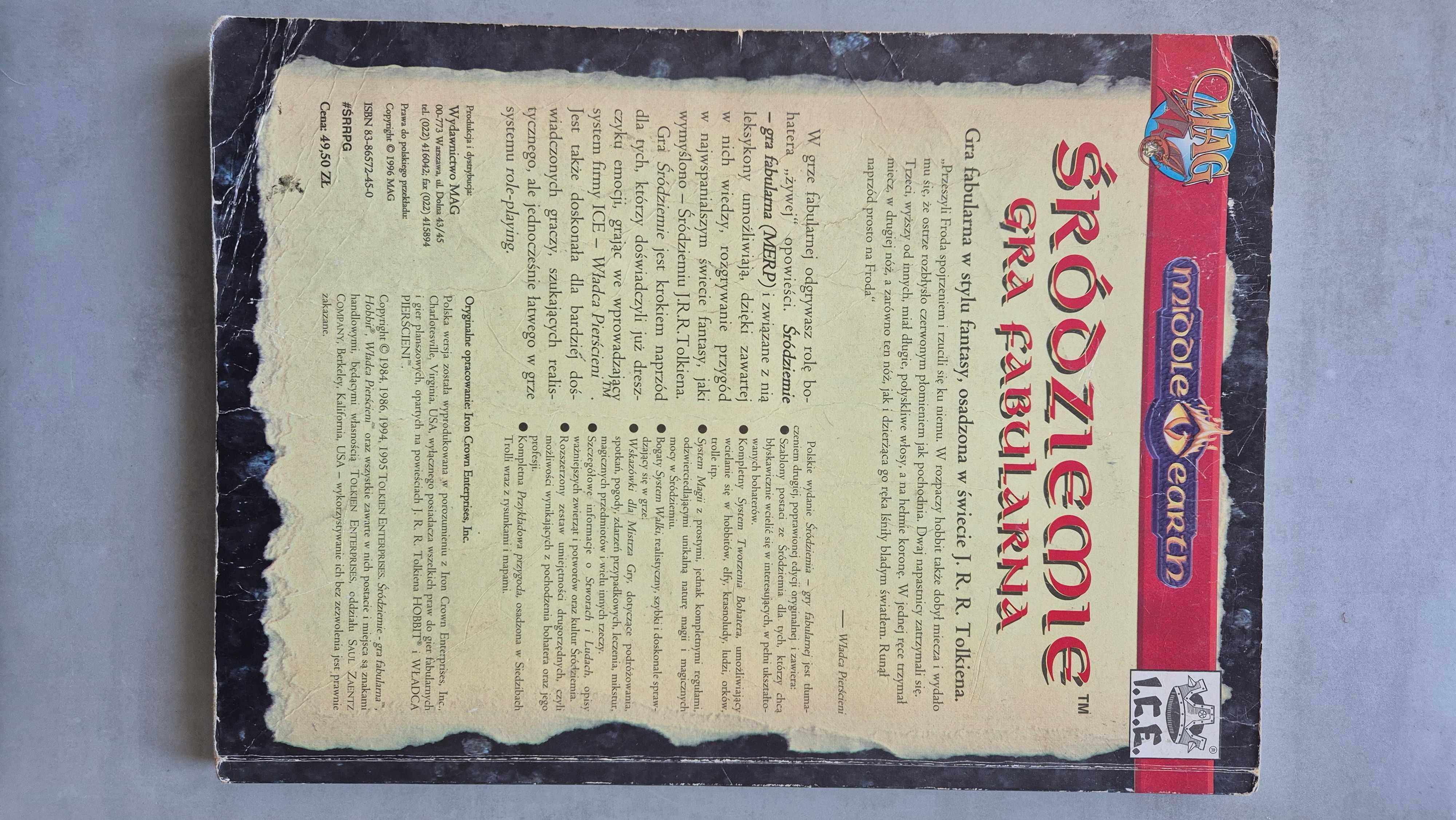 Sprzedam podręcznik do Śródziemia, gra RPG, wyd. MAG