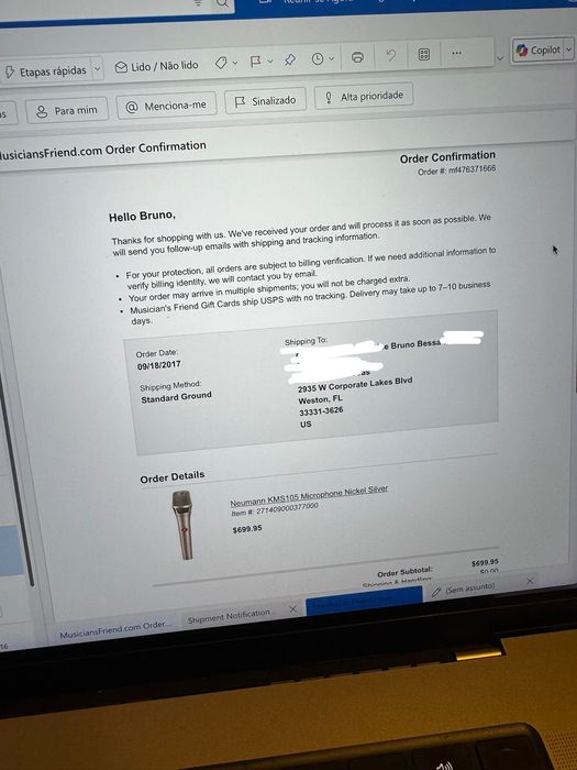 Microfone Neumann KMS 105 Nickel