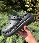 Crocs Classic crush clog, крокси на платформі білі, чорні