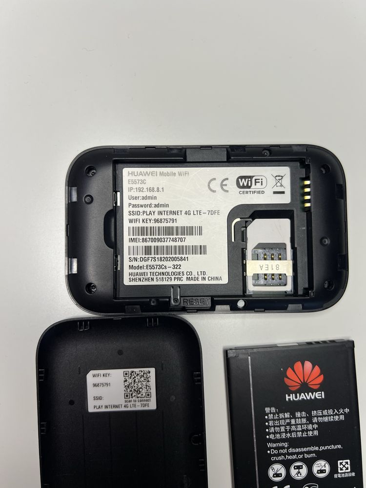 Mobilny Router Huawei E5573C WiFi 4G LTE bez simlocka