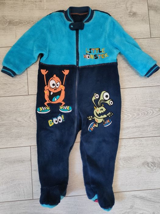 Теплый махровый человечек, слип, ропер