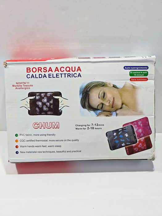 Poduszka Elektryczna Termofor Grzewczy Różowa W Serduszka 25X17 Cm