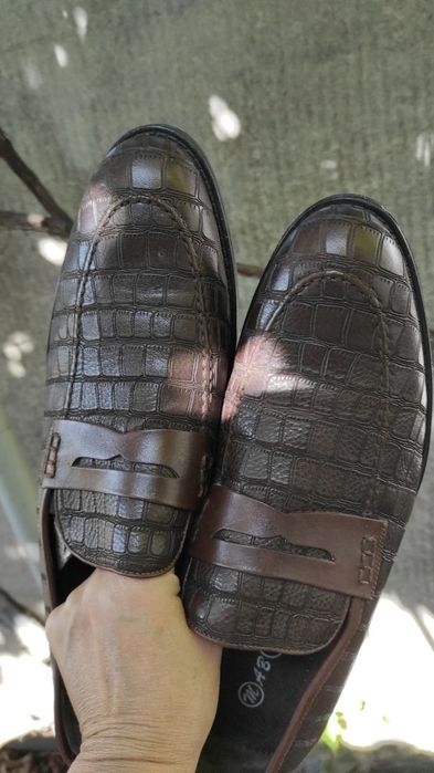 Лофери. Туфлі. Крокодил. Оригінал. Ідеальний стан