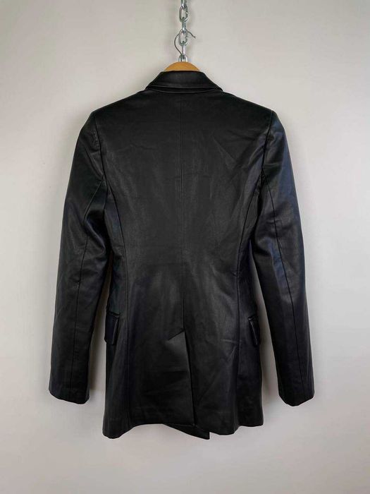 Жіночий піджак блейзер зі штучної шкіри zara xs