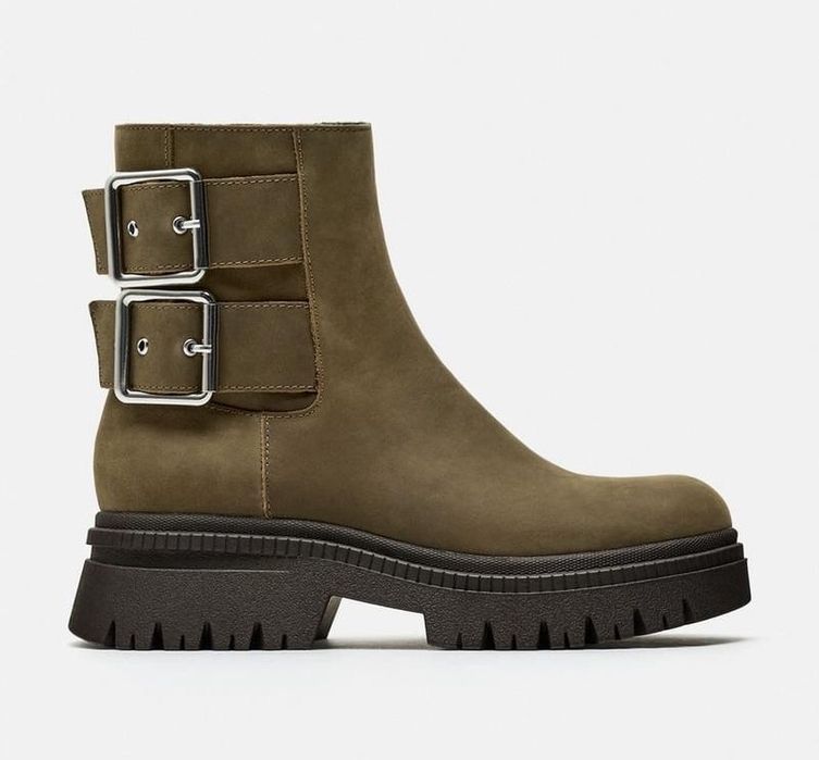 Шкіряні жіночі черевики Zara