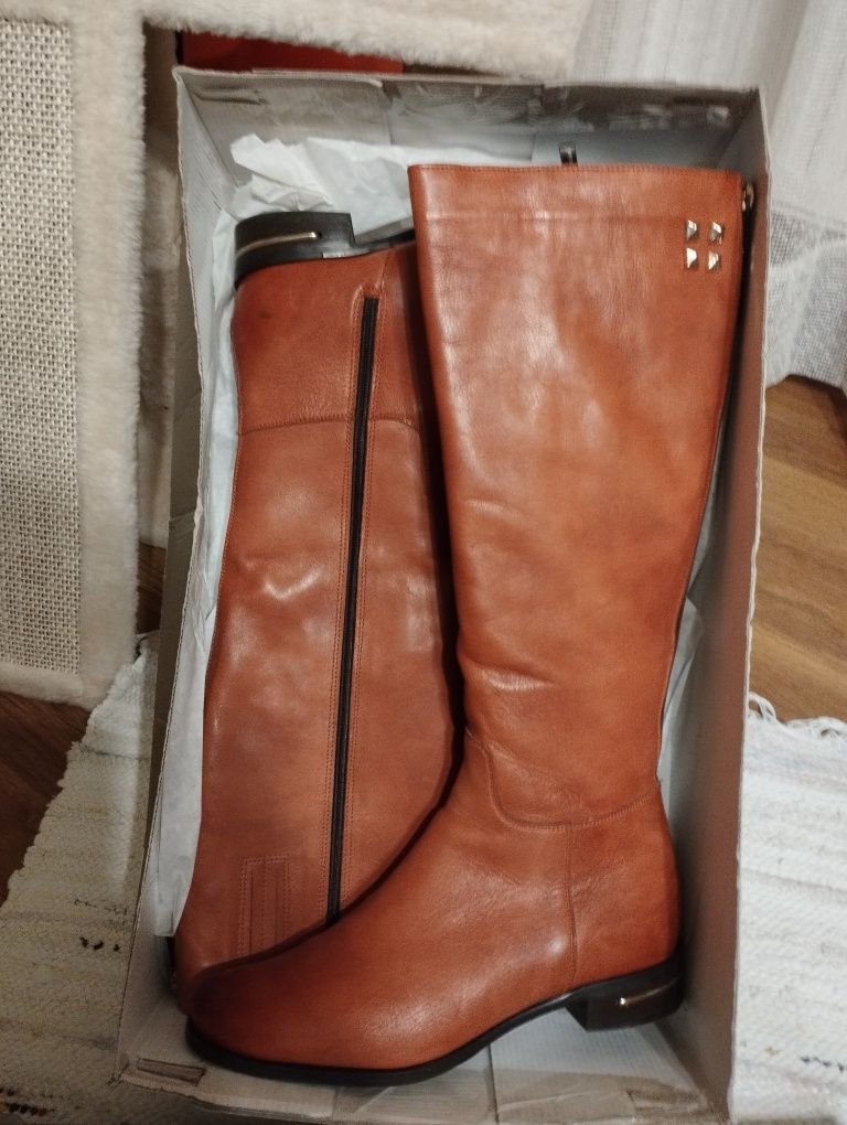Kozaki skórzane  Nowe r 39  Karino