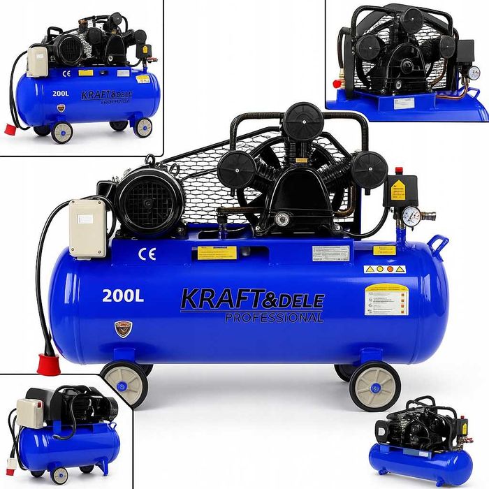 Sprężarka Kompresor 200L 5,6KM 400V 3TŁOKI Blue Model Jakość Sklep Fv