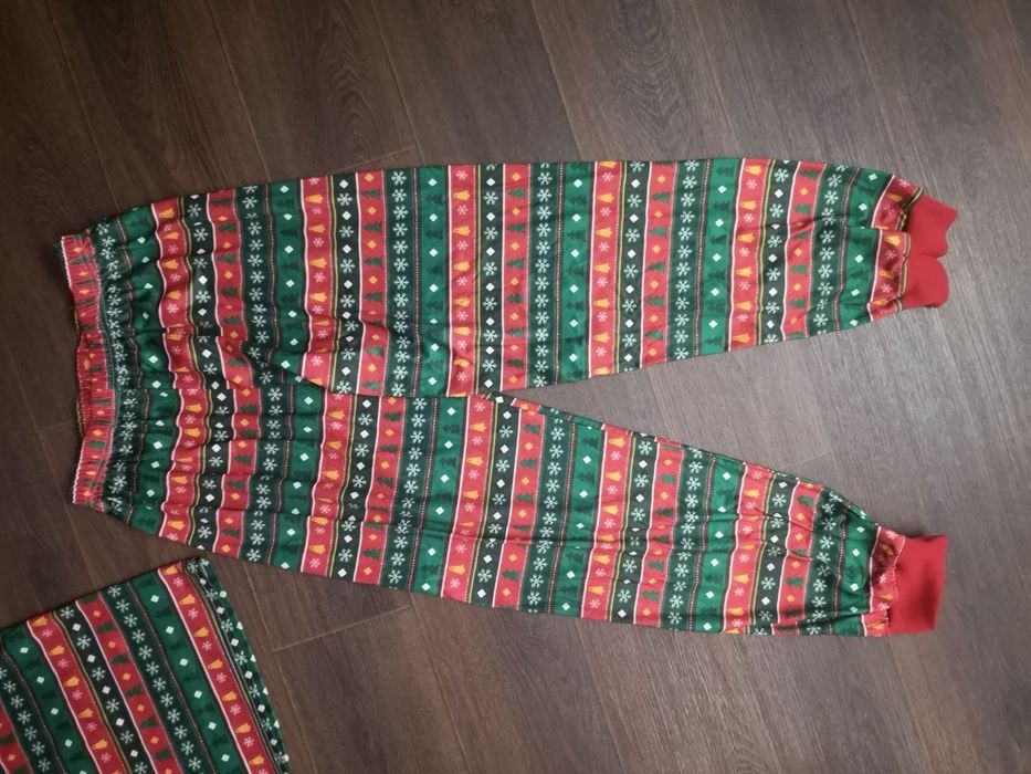 Дитяча тепла новорічна піжама 12 13 років новий рік Різдво ялинки 152