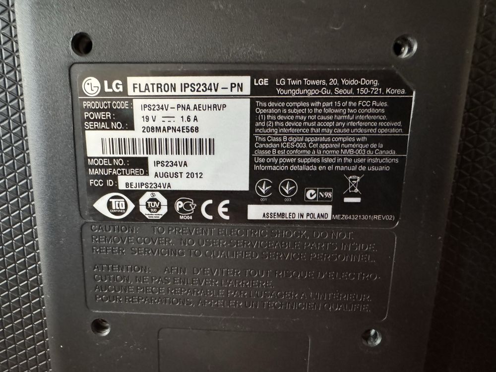 Monitor 23 cale LG Flatron IPS234V