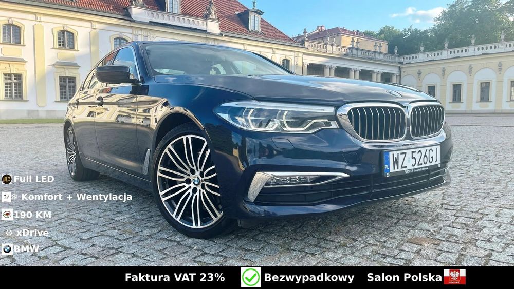 BMW Seria 5 BMW 520d leasing x-drive salon PL I-wł, komforty + went. FV23%