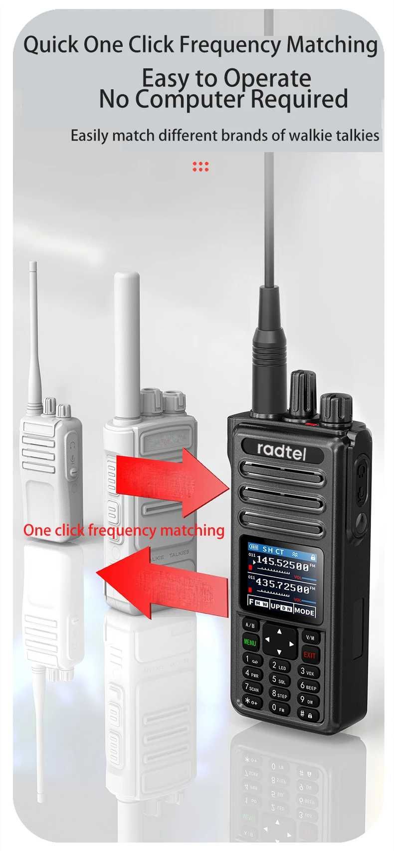 Radtel RT-730 10w Full Band FM AM UHF VHF Satcom Intercom Interphone