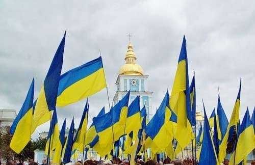 Прапори України, державний 90х135см, штучний шовк flag of Ukraine