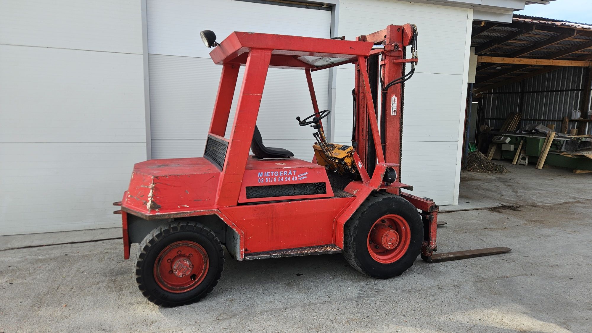 Wózek widłowy RMF S3000 widlak terenowy Deutz przesuw 4 sekcje