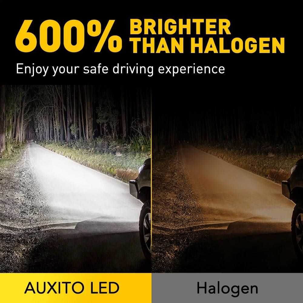 Автолампи LED Auxito FOG M6 H8 H9 H11 Canbus на 600% яскравіші галоген