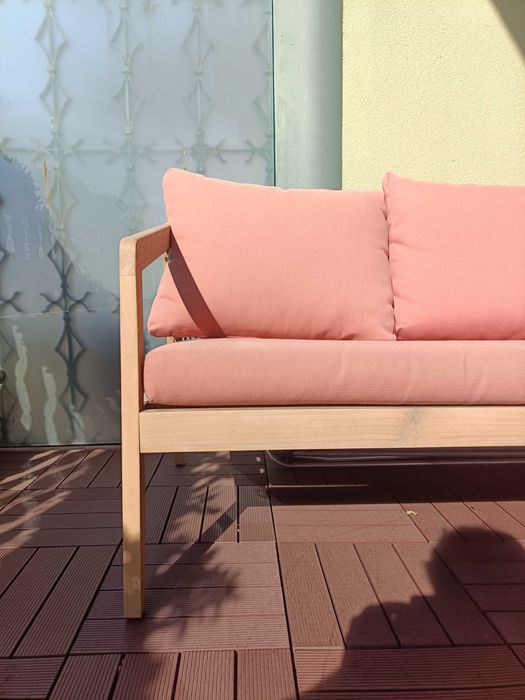 Sofá de jardim Kaela de 3 lugares