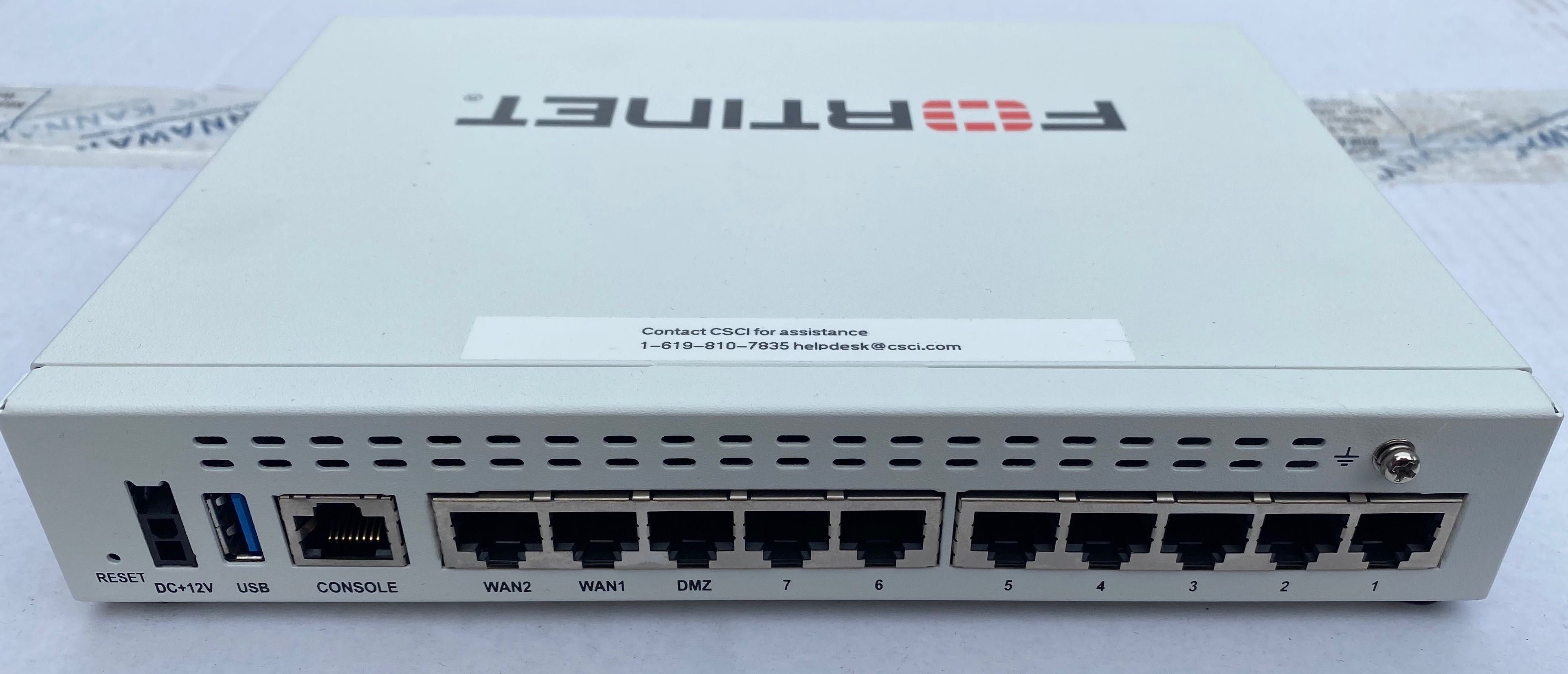 Firewall Brama FORTINET FortiGate 60E Urządzenie bez licencji Jak Nowe