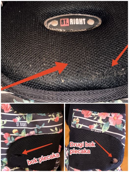 Duży Plecak szkolny młodzieżowy damski St. Right 4 komorowyUsztywniany