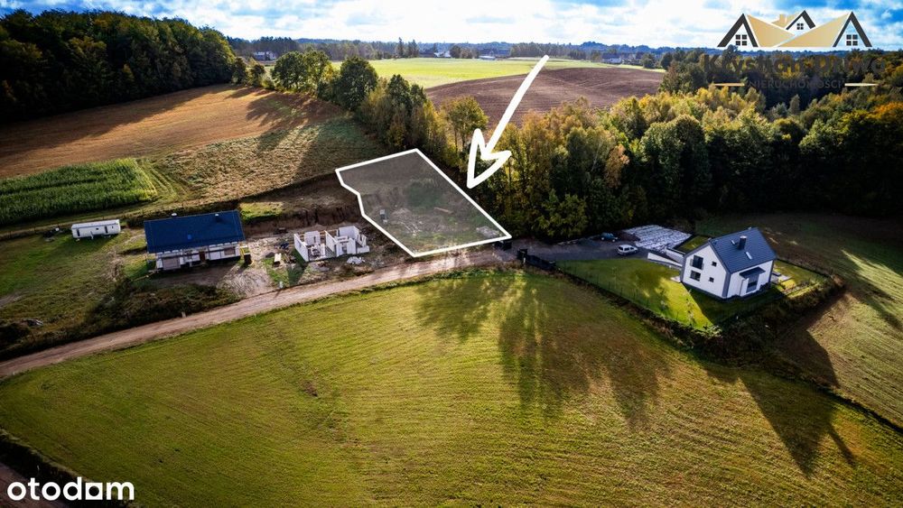 Działka w Sierakowskiej Hucie z projektem domu!