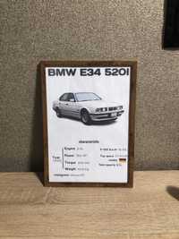 плакат BMW E34 520i