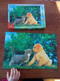 Puzzle Pies i kot, 160, Trefl