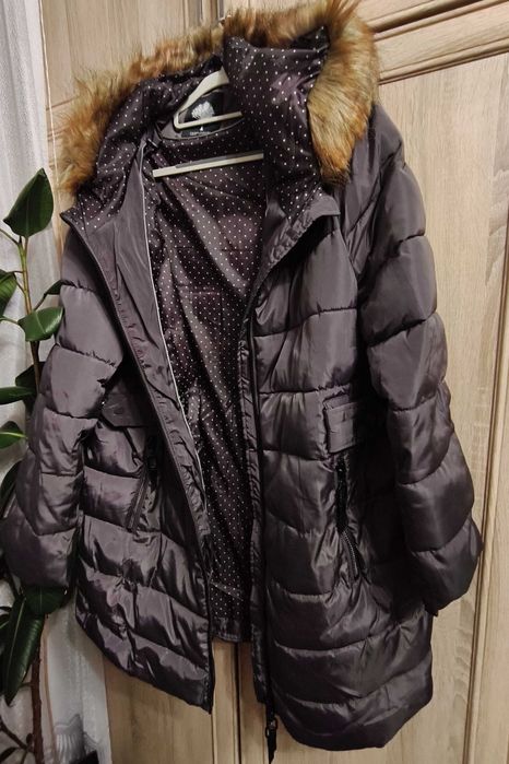 Płaszcz damski zimowy CARRY rozmiar XXL/44 fioletowy