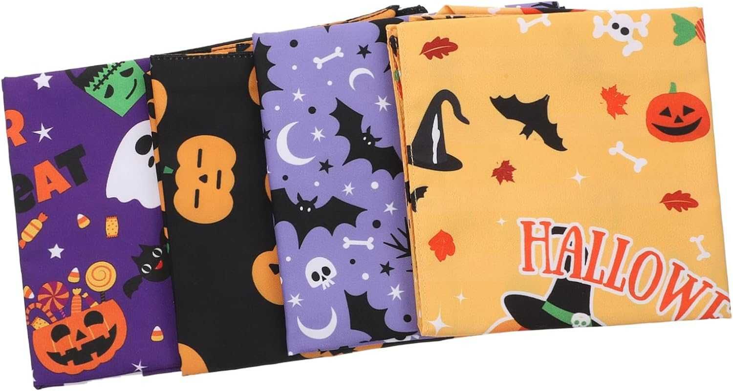 BANDANA chusta APASZKA dla psa dziecka na HALLOWEEN zestaw 4 szt. P499