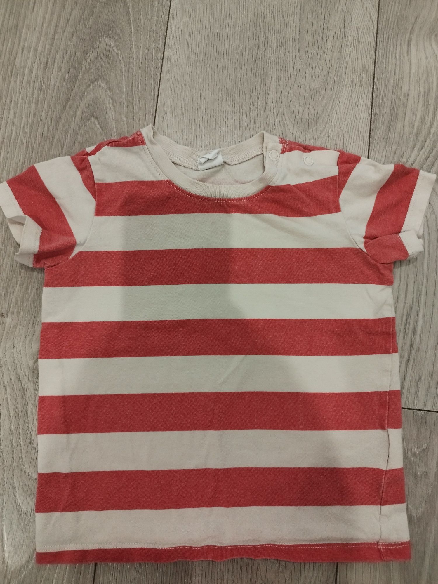 Koszulka t-shirt paski krótki rękaw chłopiec 92 H &M