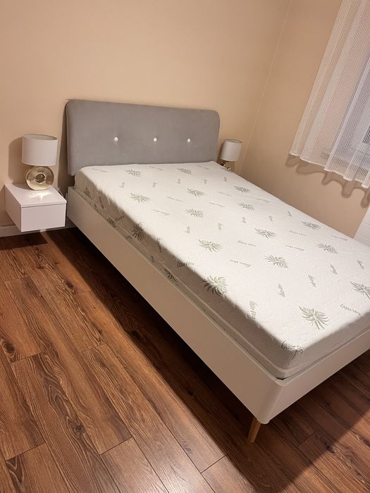 Łóżko rauch kolding 140x200cm plus materac janpol helio premium zestaw