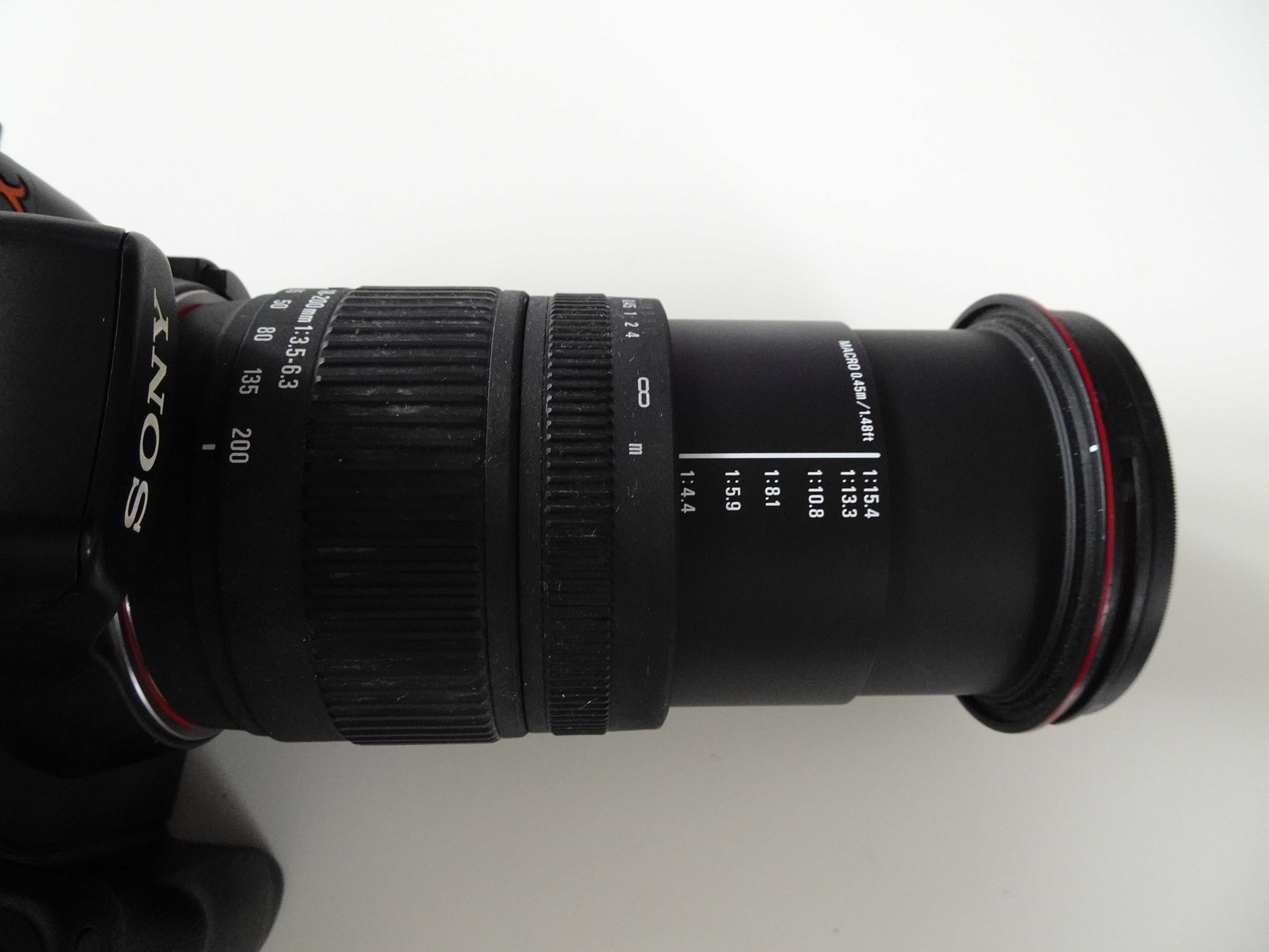 Sony Alpha DSLR-A200 komplet + obiektyw Sigma DC 18-200 mm